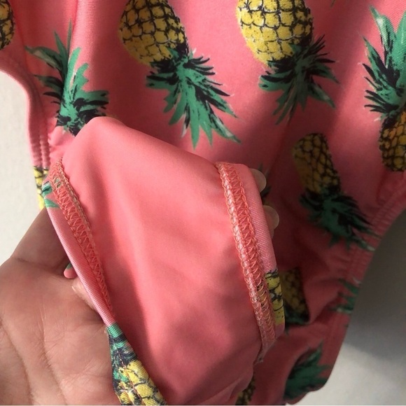 Wildfox Pineapple Cut out One Piece Swimsuit in Pink Size Medium - Picture 6 of 9